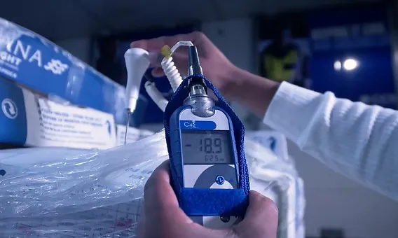 Core temperature probe monitoring during blast freezing