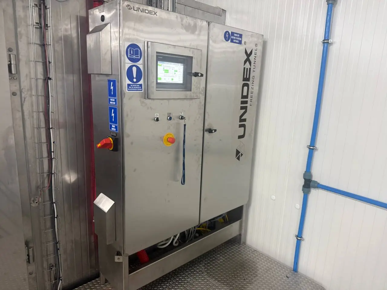 Control panel for Unidex TZF 4A IQF tunnel